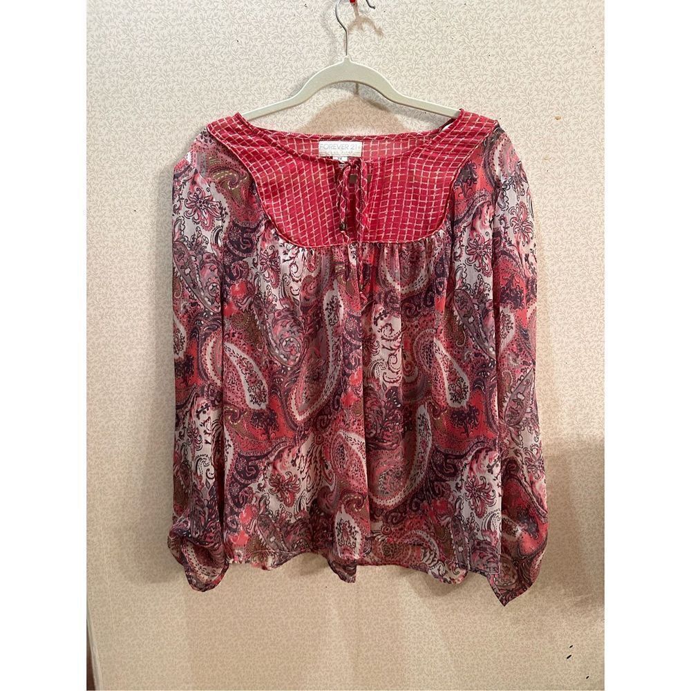F21 Plus peasant blouse